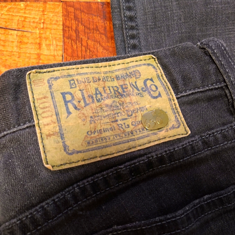 Vtg Ralph Lauren Blue Label Thompson 650 Black Jeans Women's Size 27